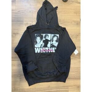Whitney Houston Brand Black Graphic Hoodie Forever 21 Pullover Jacket Medium